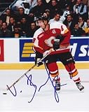 Valeri Bure Autographed/Hand Signed Calgary Flames 8x10 Photo
