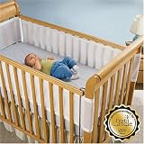BreathableBaby Crib Bumper for Slatted Cribs - White