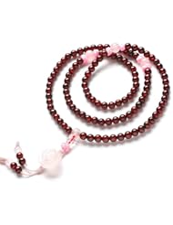 Honeystore Girls Rose Crystal Garnet Stretch Bracelet Color Pink Burgundy
