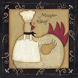 IMAGE OF Master Chef FINEST BRAND CANVAS Print With Added Heavy BRUSHSTROKES Scherry Talbott 10x10