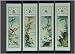 Bamboo and Birds Chinese Detail Watercolor Painting Scroll Set