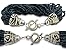 Italian Styled Black Glass Seed 39 Strand Necklace title=