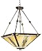 Walnut Mission Style Pendant Chandelier