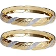 Gold and Rodium Plated Bangle Bracelets Pair Costume Jewelry from India Unique Gift for Her 2.5 inches
