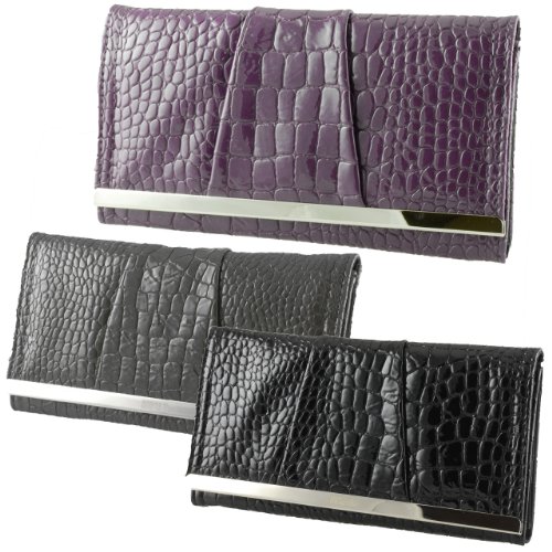 Kenneth Cole Reaction Womens Croco Clutch Barcelona MSRP: $50 Special Sale Price New!