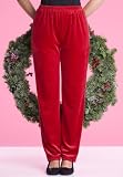 PETITE STRAIGHT LEG VELOUR PANTS