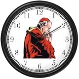 Pope, Cardinal or Priest in Prayer - Christian Theme Wall Clock by WatchBuddy Timepieces (Slate Blue Frame)