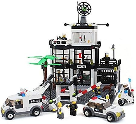 Otulet Building Block Set Toy Police Station Police Department 631pcs, Block Toys for Kids, Police Building Block Construction, Children Birthday Gift by Kaizi