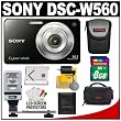 Sony Cyber-Shot DSC-W560 Digital Camera (Black) with 8GB Card + Battery + (2) Cases + Flash + Accessory Kit Sony Cyber-Shot DSC-W560 Digital Camera (Black) with 8GB Card + Battery + (2) Cases + Flash + Accessory Kit