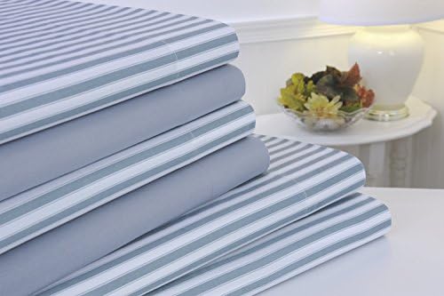 Bamboo Touch - 6pc Bed Sheet Set - Wrinkle Free - Deep Pockets (Queen, Grey)