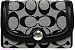 Coach Hampton Signature Compact Clutch Wallet Bag F45009 Black and White