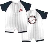 Atlanta Braves Baby Pinstripe Romper