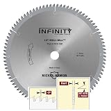 Buy 012-190, 12 x 90 Tooth Miter Saw Blade x .110 Kerf, 1 Arbor by infinity Tools