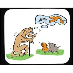 Mauspad mit der Grafik: Welpen, Storytelling, Hunter, Jagd, Traum, wild lebende Tiere, Hund