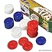 500 PLASTIC POKER CHIPS 1 1/2 INCH DIAMETER RED WHITE & BLUE RETAIL BOXED,New