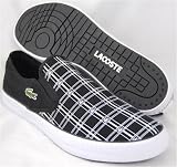 Lacoste - LACOSTE Lyndon Slip Plaid Mens Black Casual Sneakers