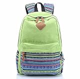WSince 可愛い 帆布 バッグ キャンバス リュックサック スクールバッグ