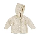 Elegant Baby 100% Cotton Natural Hand Knitted Sweater Size 0-6 Months