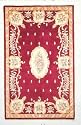 2'3" x 9'6" KAS Ruby Fleur De Lis Aubusson 8900 - Ruby Rectangular Runner