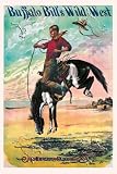 Art Poster, Buffalo Bill: A Bucking Bronco - 18.75 x 27.5