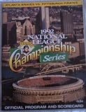 1992 National League Championship Series Official Program Atlanta Braves VS. Pittsburgh Pirates
