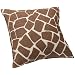 Brentwood Knife Edge Chenille Animal 18-Inch Tapestry Pillow, Giraffe Brown/Tan