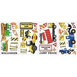 RoomMates RMK2330SCS Construction Trucks Peel and Stick Wall Decals