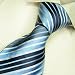 NEW Y&g Designer Hand Made Navy Blue Striped 100% Jacquard Woven Pure Silk Mens Neck Tie Neckwear Necktie Set T4003