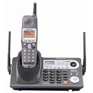 Panasonic KX-TG6500B 5.8 GHz DSS Expandable 2-Line Cordless Phone (Black)
