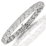 18 Kt White Gold Diamond Bangle Bracelet