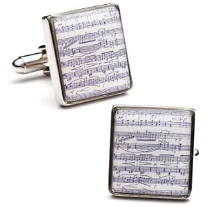Classical Sheet Music Musician Cufflinks