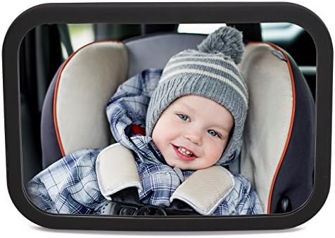 Rear View Baby Mirror By Kidsy(TM): #1 Best Car Accessory For Caring Parents With Cute Infants - Adjustable Back Seat Baby Mirror For Car - Guaranteed Constant View Of Your Baby While Driving