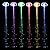 US G-MART 12Pack LED Fiber Optic Lights up Hair Multicolor Flashing Barettes - Rainbow Colors Party Supplies