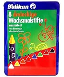 Eigenschaften Pelikan 720763 / Pelikan 720763 - Wachsmalkreiden Dreieckig 8Stück in Metalletui