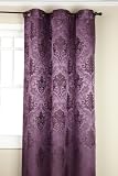 Regal Home Collections 54-Inch by 84-Inch Olympia Jacquard Grommet Panel, Purple