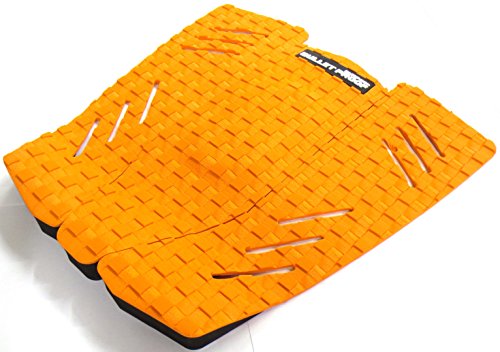 'ULTRALITE' ORANGE customisable surfboard Traction Pad by Bullet Proof Surf - 3 Piece Grip Pad for Surfing. ORANGE Fits All Boards - Surfboards, Shortboards, Longboards, Skim Boards
