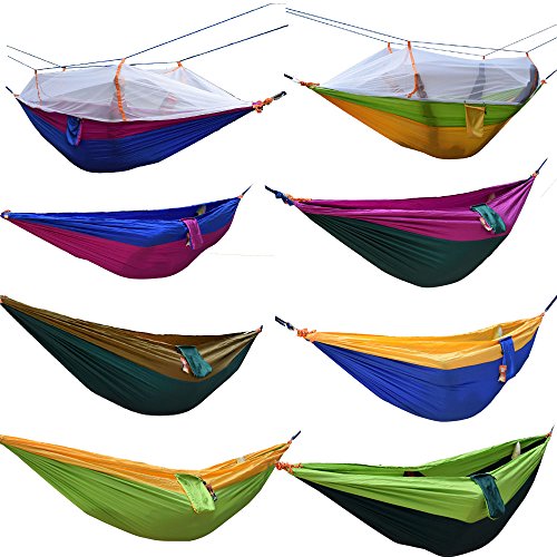 Yosoo Travel Camping Outdoor Nylon Fabric Hammock Parachute Bed Double Hammock