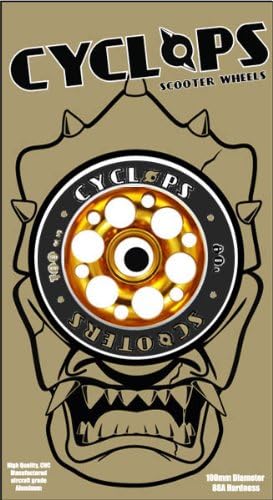 Cyclops Scooters Holey Alloy Core Wheel (Gold/Black, 100-mm)