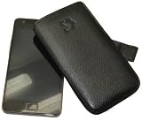 Produkt-Bild: Suncase Ledertasche (Lasche mit R&uuml;ckzugfunktion) f&uuml;r Samsung i9100 Galaxy S II vollnarbiges-schwarz