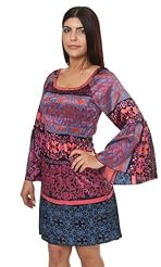 Round Neck Shirred Knee Length Empire   Waistline Charmeuse/Silk/Spandex  Dress