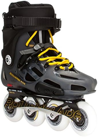 Rollerblade 15 TWISTER PRO Limited Premium Level Urban/All Condition Skate TRS - US Made Hydrogen Wheels, Grey/Yellow, US Men 12