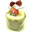 Wrapped Cup Cake Dessert Hand Towel Wash Cloth Home Gift Set Vanilla with Strawberry Magnet