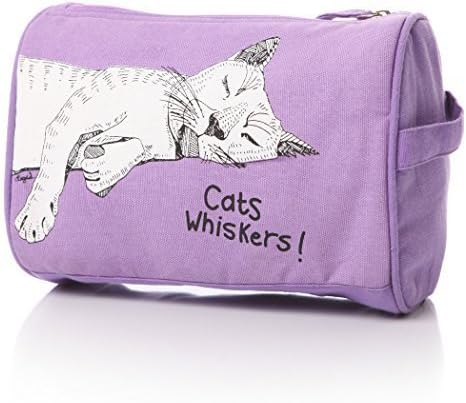 Casey Rogers Wash Bag - Cats Whiskers - Purple by Casey Rogers
