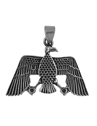 Egyptian Jewelry Silver Falcon Horus Pendant