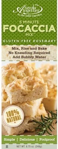 A Tavola Together Gluten Free Rosemary 5 Minute Focaccia Mix 4 Pack