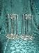 Crystal Hexagonal 6 Sided Candlestick Holders 6 1/2 tall Art Deco