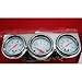 CHROME 2 58 TRIPLE GAUGE KIT WITH OIL PRESSURE VOL