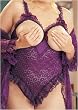Plus Size Stretch Lace Cupless Teddy 1x/2x 3x/4x 5x/6x Black Plum or Red