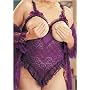 Plus Size Stretch Lace Cupless Teddy 1x/2x 3x/4x 5x/6x Black Plum or Red