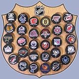 NHL Logo NHL 30 Puck Wall Plaque